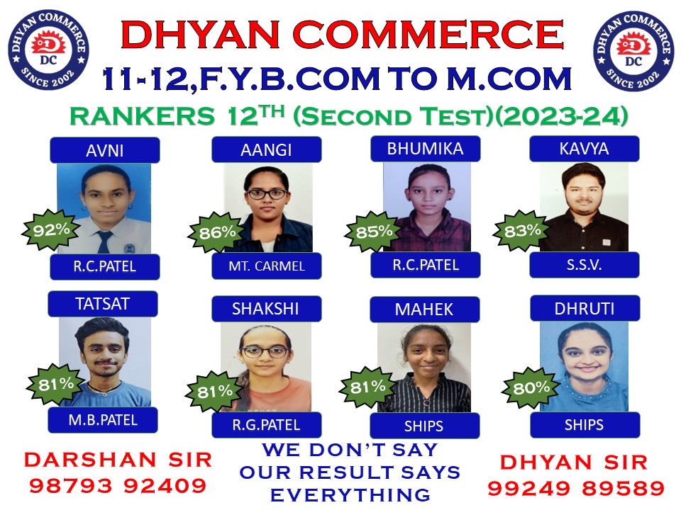 Rankers of 12 Commerce (March-2024)